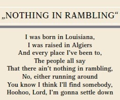 "Nothing in rambling" Textanfang